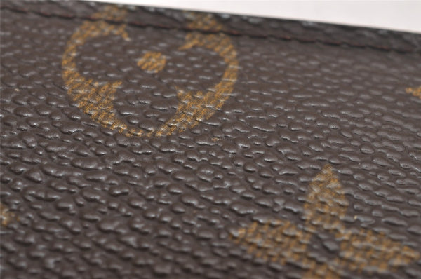 Authentic Louis Vuitton Monogram Porte Valeurs Cartes Credit M61823 Wallet 4778J