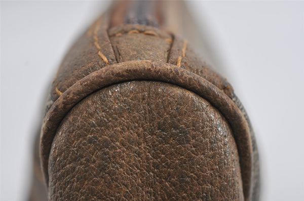 Authentic GUCCI GG Plus Clutch Hand Bag Purse PVC Leather Brown Junk 4779I