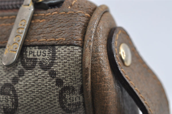 Authentic GUCCI GG Plus Clutch Hand Bag Purse PVC Leather Brown Junk 4779I