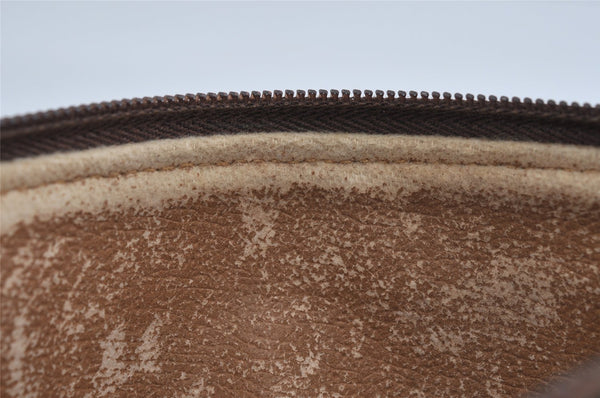 Authentic GUCCI GG Plus Clutch Hand Bag Purse PVC Leather Brown Junk 4779I