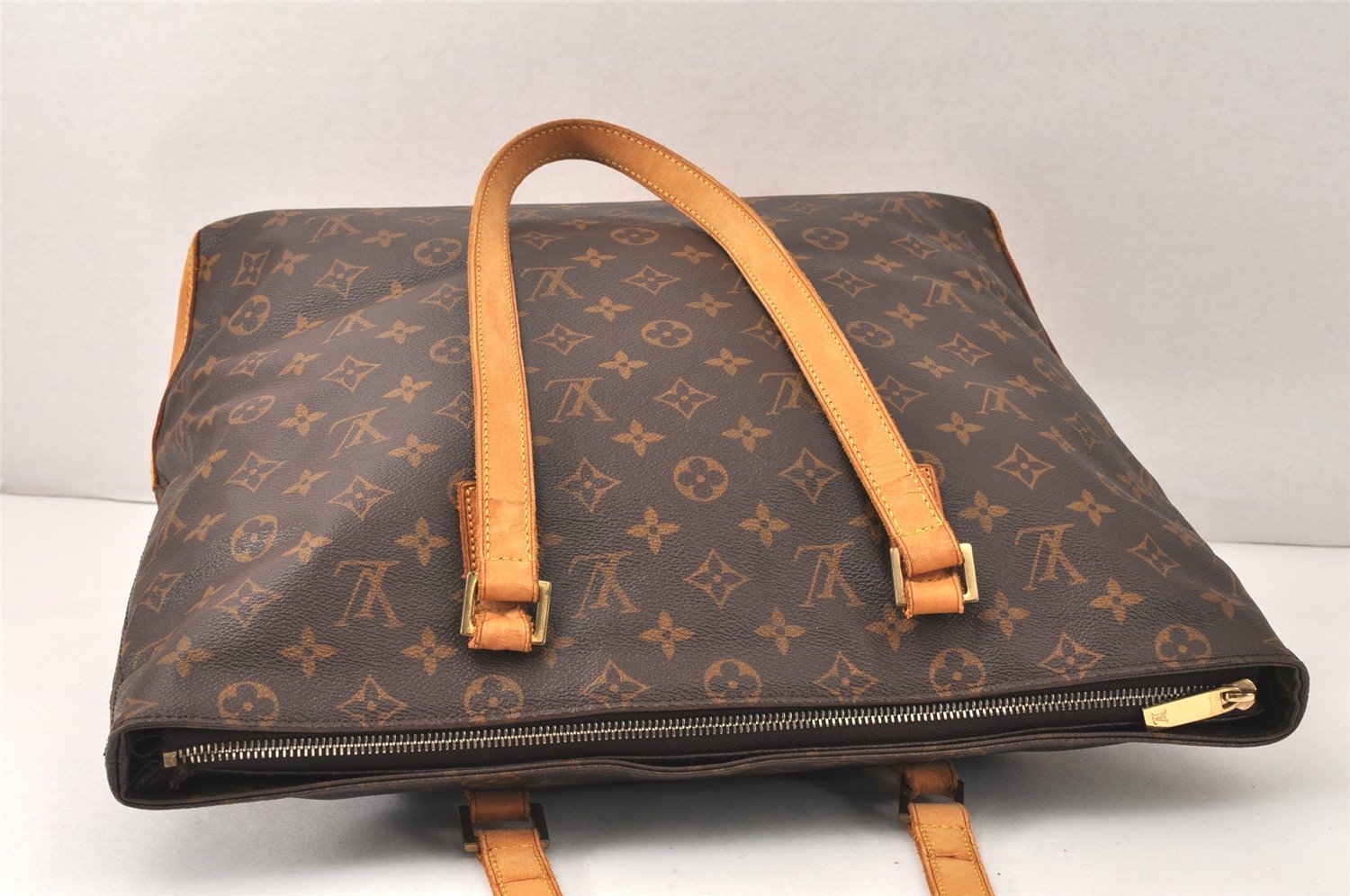 Authentic Louis Vuitton Monogram Cabas Mezzo Shoulder Tote Bag M51151 Junk 4779K