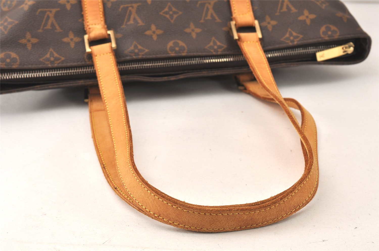 Authentic Louis Vuitton Monogram Cabas Mezzo Shoulder Tote Bag M51151 Junk 4779K