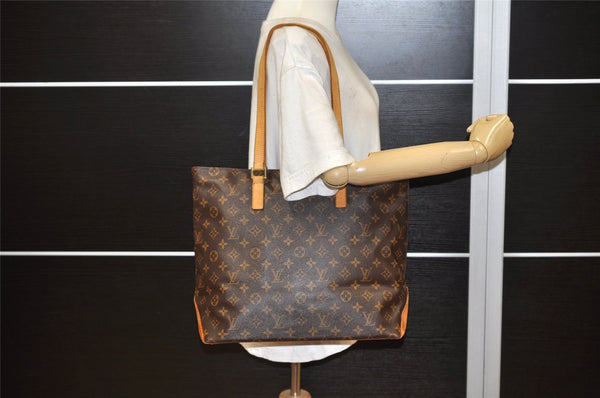 Authentic Louis Vuitton Monogram Cabas Mezzo Shoulder Tote Bag M51151 Junk 4779K