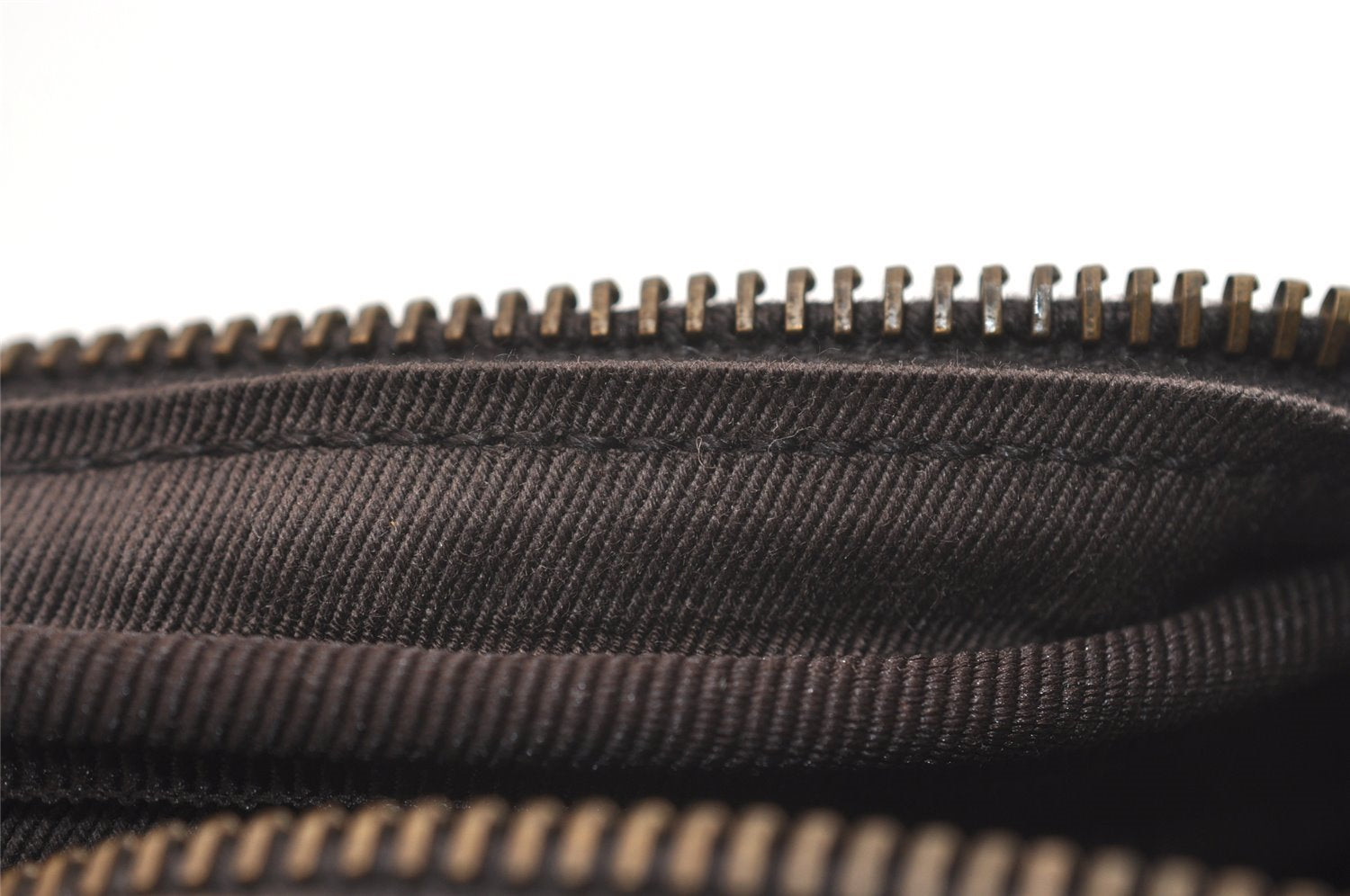 Authentic GUCCI Vintage Pouch Purse GG Canvas Leather 106647 Brown 4781J