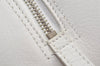 Authentic Christian Dior Cannage Leather Hand Boston Bag Purse White CD 4782K