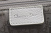 Authentic Christian Dior Cannage Leather Hand Boston Bag Purse White CD 4782K