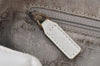 Authentic Christian Dior Cannage Leather Hand Boston Bag Purse White CD 4782K