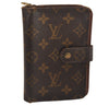 Authentic Louis Vuitton Monogram Porte Papier Zip Bifold Wallet M61207 LV 4784J
