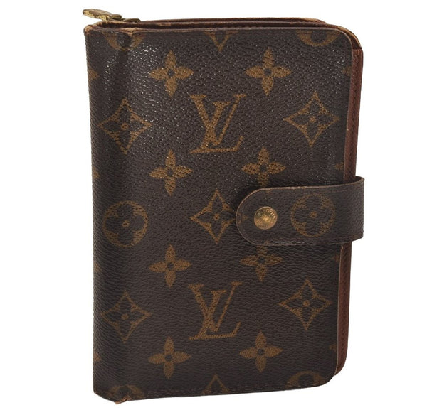 Authentic Louis Vuitton Monogram Porte Papier Zip Bifold Wallet M61207 LV 4784J