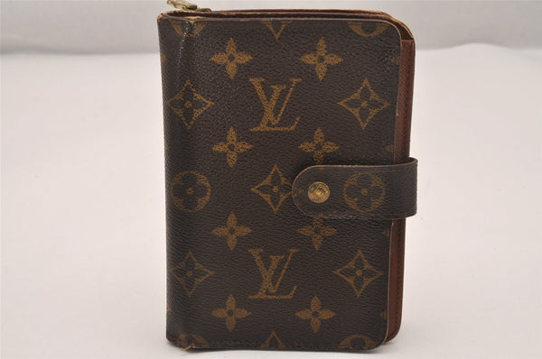 Authentic Louis Vuitton Monogram Porte Papier Zip Bifold Wallet M61207 LV 4784J