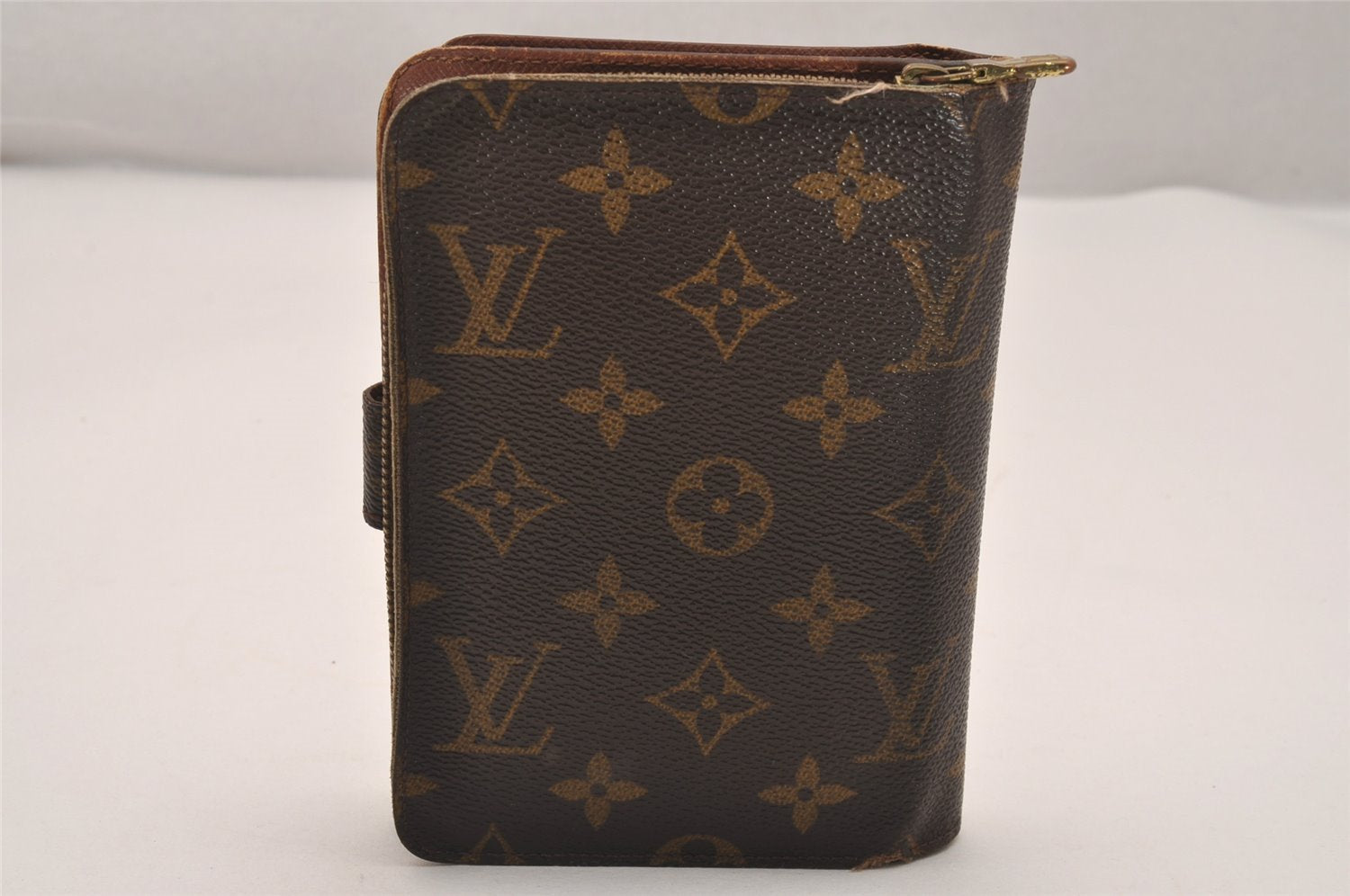 Authentic Louis Vuitton Monogram Porte Papier Zip Bifold Wallet M61207 LV 4784J