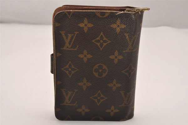 Authentic Louis Vuitton Monogram Porte Papier Zip Bifold Wallet M61207 LV 4784J