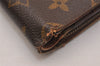 Authentic Louis Vuitton Monogram Porte Papier Zip Bifold Wallet M61207 LV 4784J