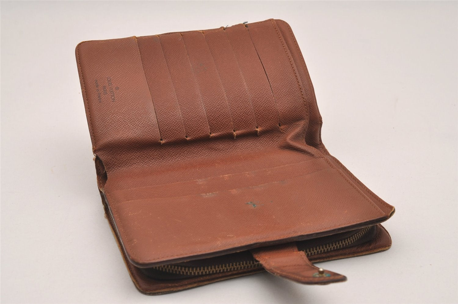 Authentic Louis Vuitton Monogram Porte Papier Zip Bifold Wallet M61207 LV 4784J