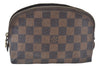 Authentic Louis Vuitton Damier Pochette Cosmetic PM Pouch N47516 LV Junk 4785J