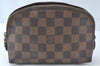 Authentic Louis Vuitton Damier Pochette Cosmetic PM Pouch N47516 LV Junk 4785J