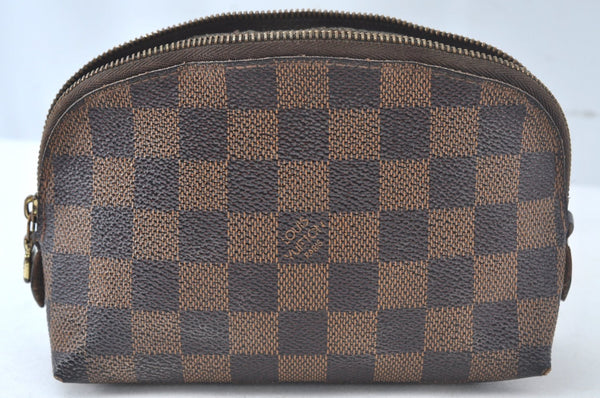 Authentic Louis Vuitton Damier Pochette Cosmetic PM Pouch N47516 LV Junk 4785J