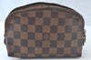 Authentic Louis Vuitton Damier Pochette Cosmetic PM Pouch N47516 LV Junk 4785J