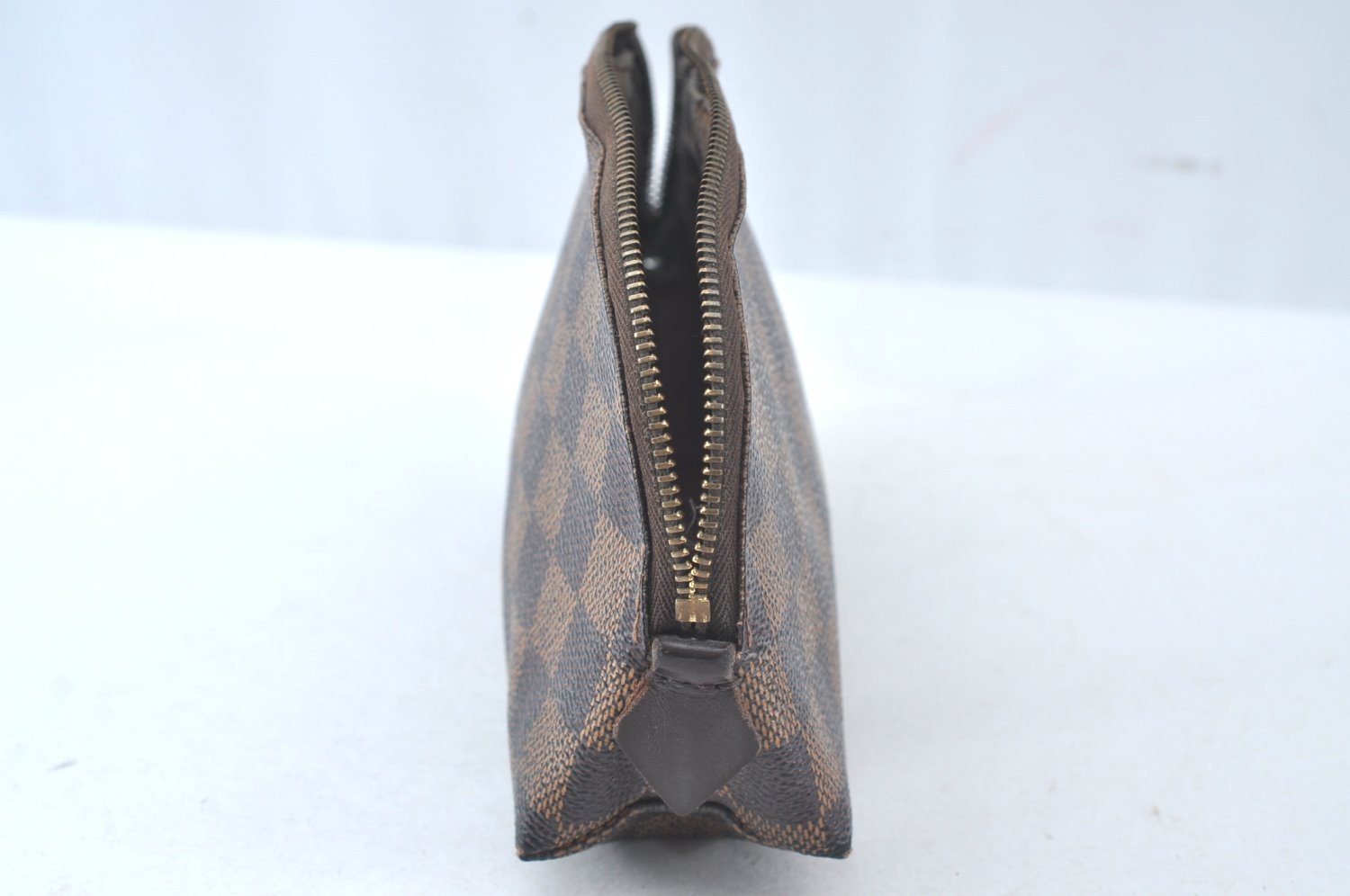 Authentic Louis Vuitton Damier Pochette Cosmetic PM Pouch N47516 LV Junk 4785J