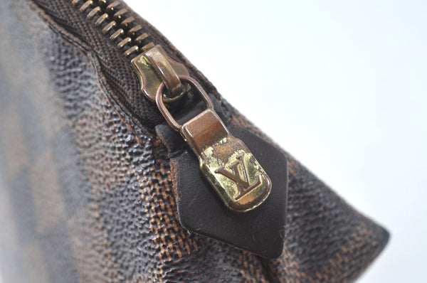 Authentic Louis Vuitton Damier Pochette Cosmetic PM Pouch N47516 LV Junk 4785J