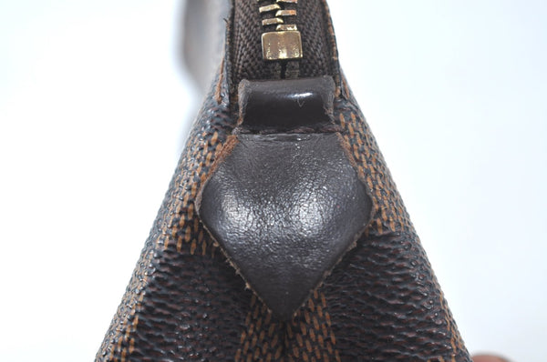 Authentic Louis Vuitton Damier Pochette Cosmetic PM Pouch N47516 LV Junk 4785J