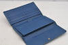 Auth Louis Vuitton Epi Porte Tresor International Wallet Blue M63385 LV 4786J