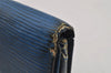 Auth Louis Vuitton Epi Pochette Porte Monnaie Credit Wallet Blue M63575 LV 4787J