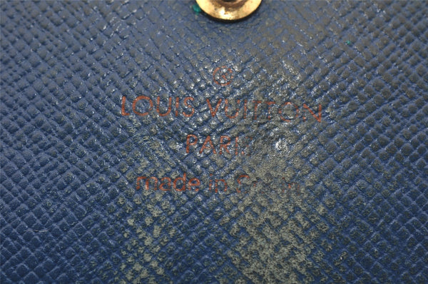 Auth Louis Vuitton Epi Pochette Porte Monnaie Credit Wallet Blue M63575 LV 4787J