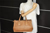 Authentic PRADA CITY CALF Leather Nappa Shoulder Hand Bag BN2136 Brown 4787K