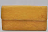 Authentic Louis Vuitton Epi Pochette Porte Monnaie Credit Wallet Yellow 4788J