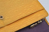 Authentic Louis Vuitton Epi Pochette Porte Monnaie Credit Wallet Yellow 4788J