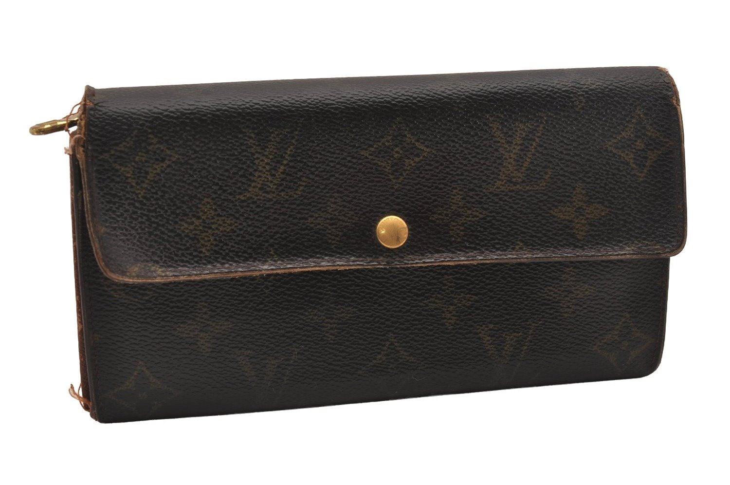 Auth Louis Vuitton Monogram Pochette Porte Monnaie Credit Wallet M61726 LV 4789J