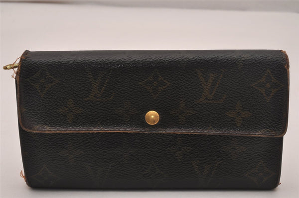 Auth Louis Vuitton Monogram Pochette Porte Monnaie Credit Wallet M61726 LV 4789J