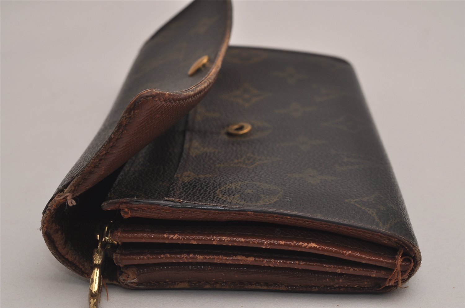 Auth Louis Vuitton Monogram Pochette Porte Monnaie Credit Wallet M61726 LV 4789J