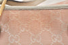 Authentic GUCCI Eclipse Shoulder Tote Bag GG Canvas Leather 139552 Pink 4789K