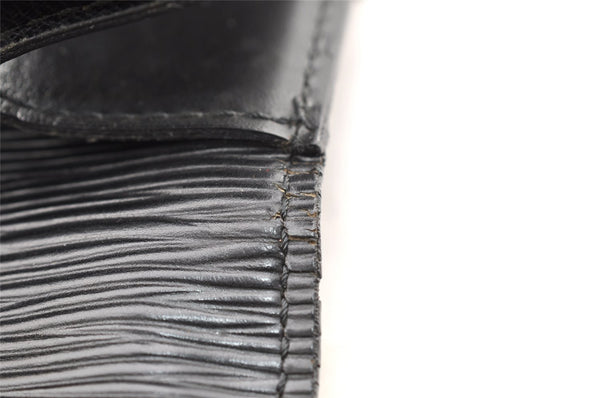 Authentic Louis Vuitton Epi Serviette Ambassadeur Briefcase M54412 Black 4790I