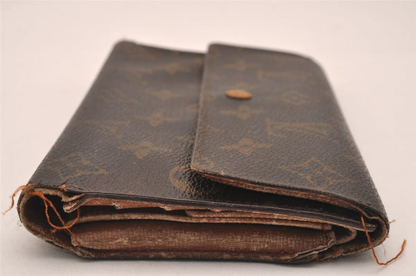 Auth Louis Vuitton Monogram Porte Tresor International M61215 Wallet Junk 4790J