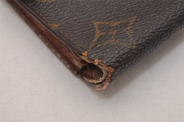 Auth Louis Vuitton Monogram Porte Tresor International M61215 Wallet Junk 4790J