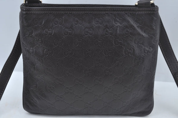 Authentic GUCCI Guccissima GG Leather Shoulder Bag Purse 201538 Brown 4790K