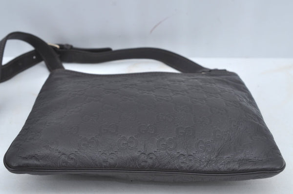 Authentic GUCCI Guccissima GG Leather Shoulder Bag Purse 201538 Brown 4790K