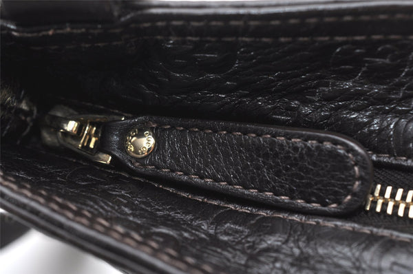 Authentic GUCCI Guccissima GG Leather Shoulder Bag Purse 201538 Brown 4790K