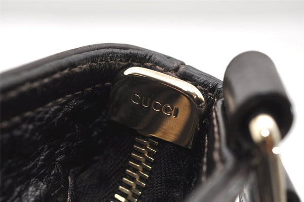 Authentic GUCCI Guccissima GG Leather Shoulder Bag Purse 201538 Brown 4790K