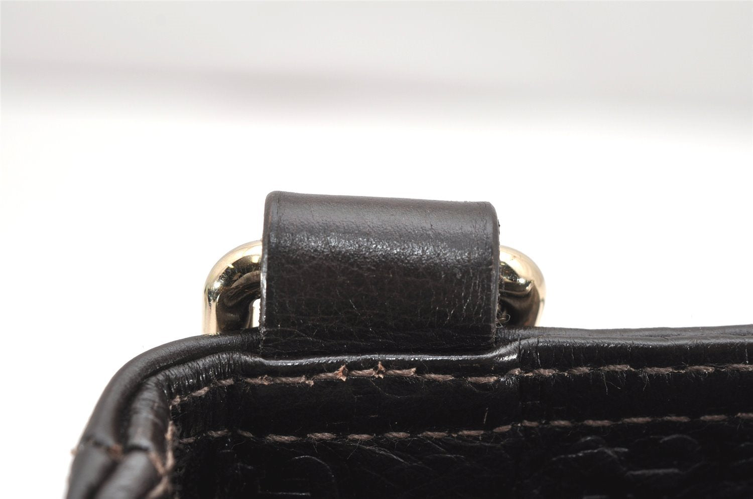 Authentic GUCCI Guccissima GG Leather Shoulder Bag Purse 201538 Brown 4790K