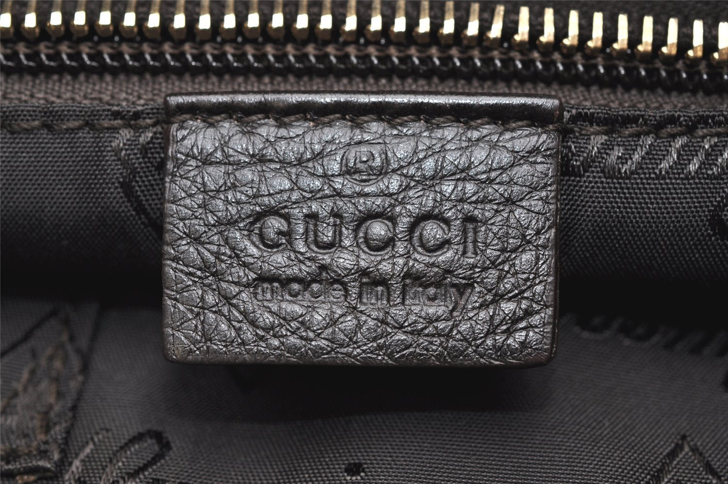 Authentic GUCCI Guccissima GG Leather Shoulder Bag Purse 201538 Brown 4790K