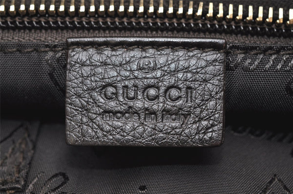 Authentic GUCCI Guccissima GG Leather Shoulder Bag Purse 201538 Brown 4790K