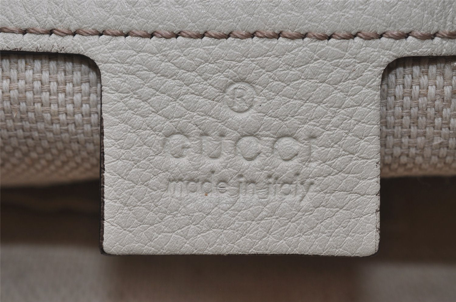 Authentic GUCCI Vintage SOHO Tassel Shoulder Tote Bag Leather 282304 White 4791I