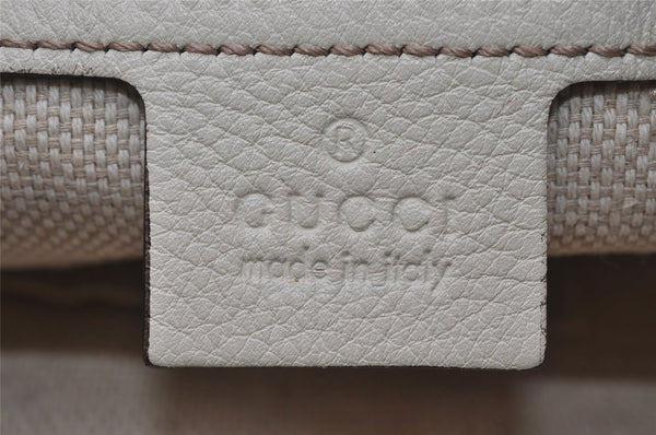 Authentic GUCCI Vintage SOHO Tassel Shoulder Tote Bag Leather 282304 White 4791I