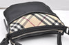 Authentic BURBERRY Nova Check Shoulder Cross Bag Nylon Leather Black Beige 4791K