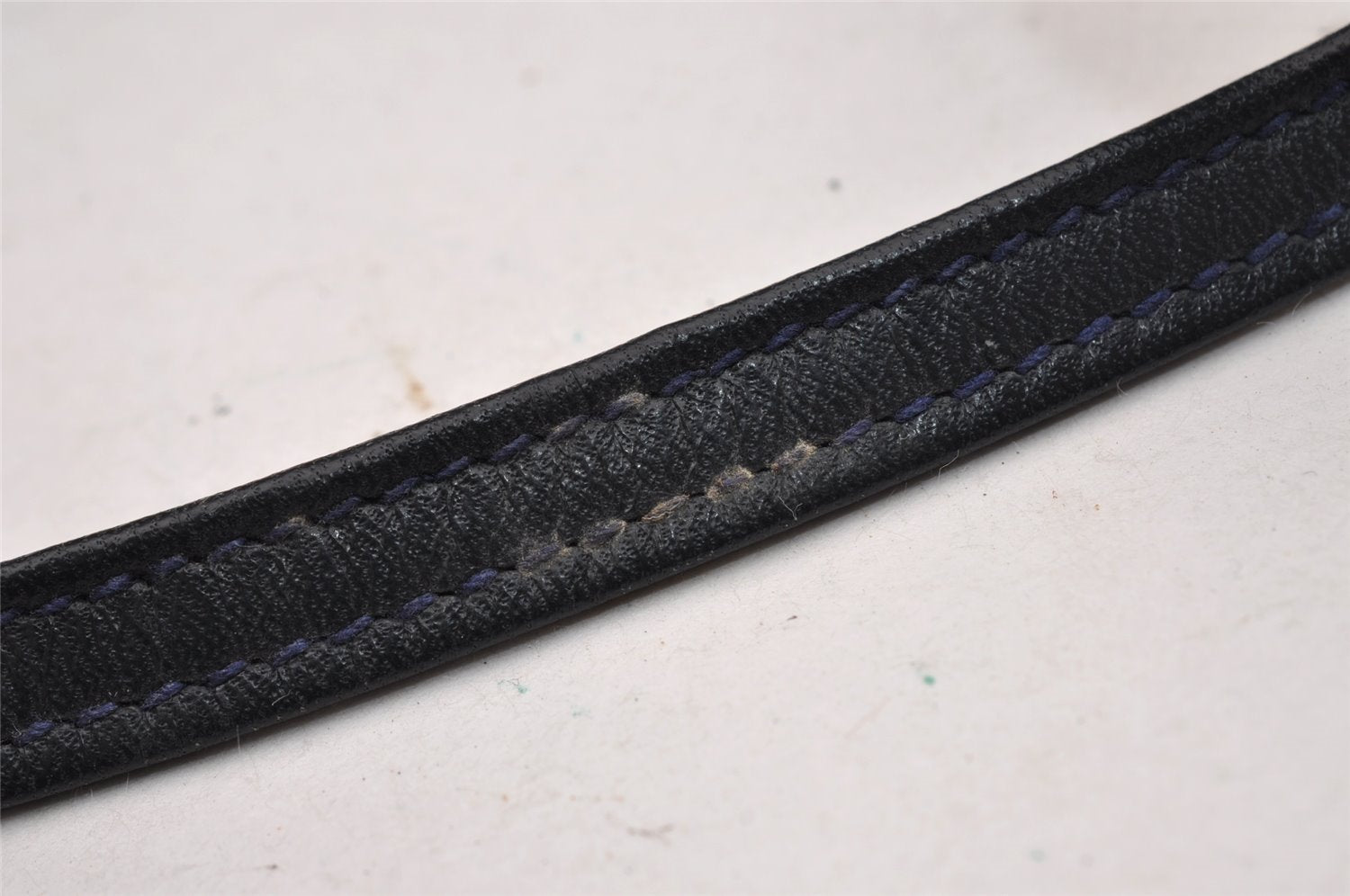 Authentic GUCCI Micro GG PVC Leather Shoulder Cross Body Bag Navy Blue 4792I