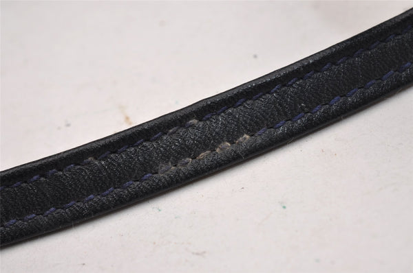 Authentic GUCCI Micro GG PVC Leather Shoulder Cross Body Bag Navy Blue 4792I